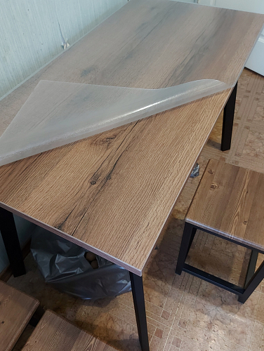 Стол Тринити Лофт 120 32 мм дуб галифакс табако / черный матовый фото покупателя 696