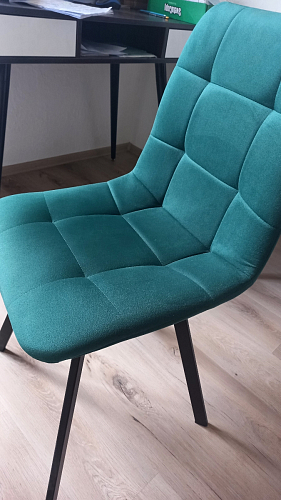 Стул на металлокаркасе Чилли черный / зеленый фото покупателя 747