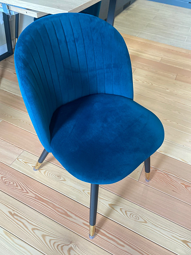 Стул на металлокаркасе Gabi dark beige / black / silver фото покупателя 358