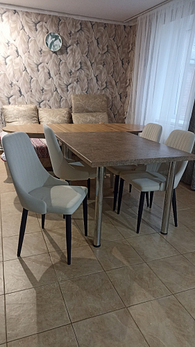 Стул на металлокаркасе Kora green / black фото покупателя 43