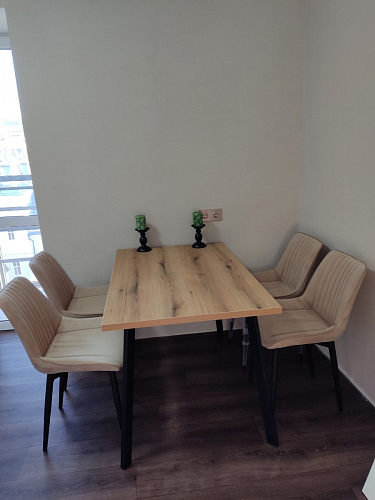 Стул на металлокаркасе Седа К латте / черный фото покупателя 40