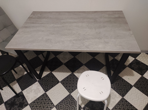 Деревянный стол Лота Лофт 120х75 белый матовый / дуб крафт золотой фото покупателя 895