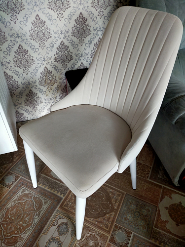 Стул на металлокаркасе Kora light blue / white фото покупателя 199