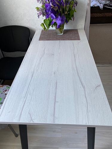 Стол Тринити Лофт 120 32 мм бетон / черный матовый фото покупателя 576