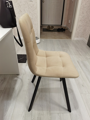 Стул на металлокаркасе Чилли синяя ткань / белый фото покупателя 277