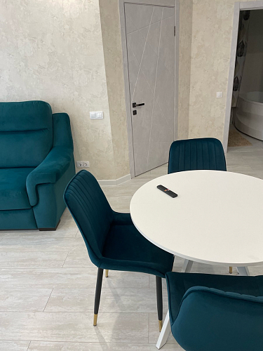 Стул на металлокаркасе Seda 01 blue / gold / black фото покупателя 16