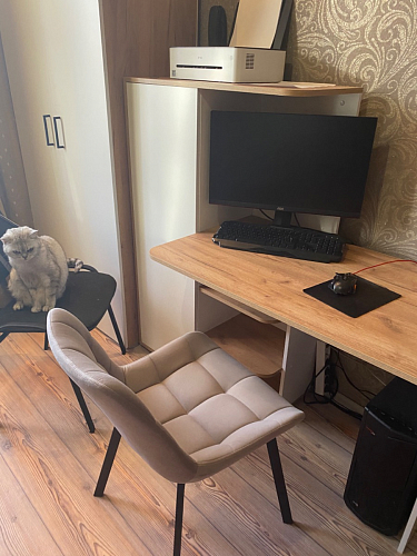 Стул на металлокаркасе Челси К бирюзовый / черный фото покупателя 174