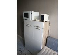 Комод Лайн 13.121 дуб серый craft K 002 PW / белый глянец пвх фото покупателя 7