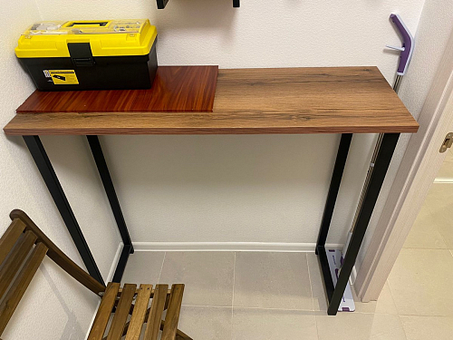 Барная стойка Дилан Лофт 120х40х98 дуб делано темный фото покупателя 128