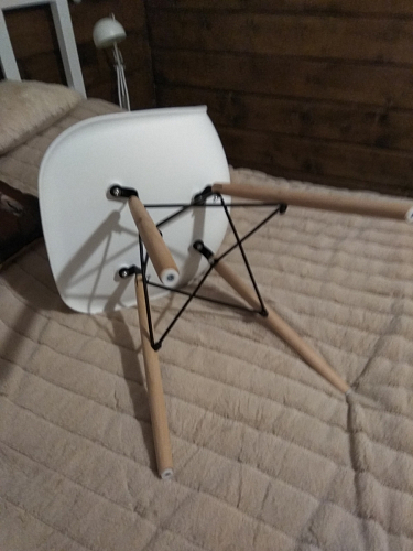 Пластиковый стул Eames PC-015 серо-голубой / дерево фото покупателя 180