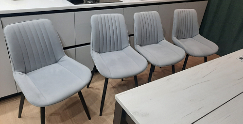 Стул на металлокаркасе Седа 360 К латте (velutto 08) / белый фото покупателя 10