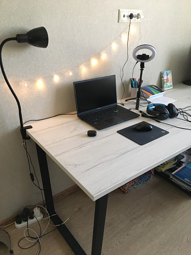 Деревянный стол Лота Лофт 140х80 дуб крафт табачный / черный матовый фото покупателя 226