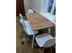 Стол Тринити Лофт 120 32 мм бетон / черный матовый фото покупателя 615