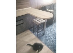 Барный стул Лофт кожзам темно-серый / черный матовый фото покупателя 240