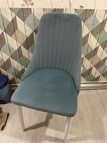 Стул на металлокаркасе Kora light blue / white фото покупателя 73