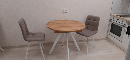 Стул на металлокаркасе Чилли К темно-серый (velutto 32) / черный фото покупателя 81