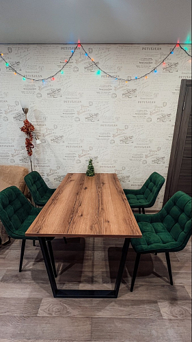 Деревянный стол Лота Лофт 140х80 черный матовый / бетон светлый фото покупателя 438