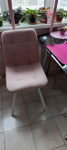 Стул на металлокаркасе Чилли синяя ткань / белый фото покупателя 327