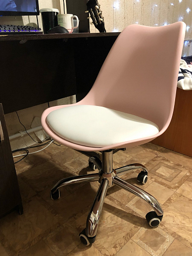 Компьютерное кресло Kolin с подушкой clear / white фото покупателя 149