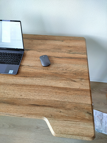 Компьютерный стол Маркос 140х80 тауп / черный фото покупателя 11