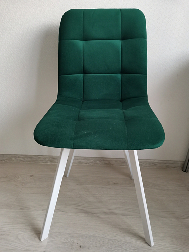 Стул на металлокаркасе Чилли К светло-серый велюр / черный каркас фото покупателя 675