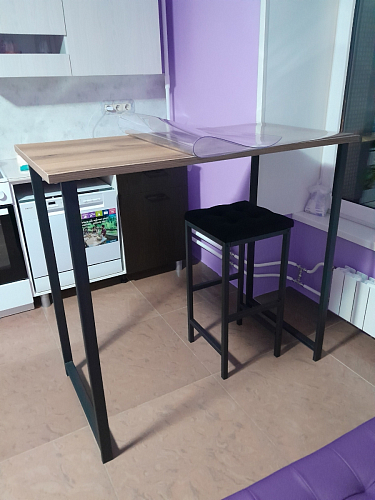 Барная стойка Дилан Лофт 120х60х90 бетон фото покупателя 190