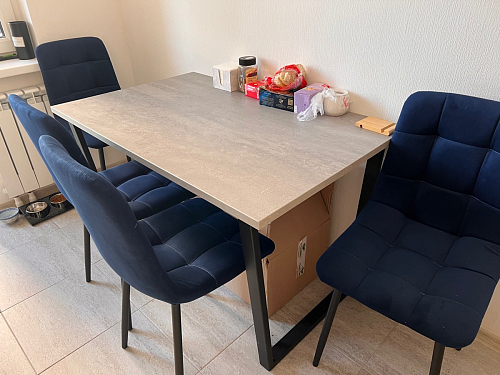 Деревянный стол Лота Лофт 140х80 дуб крафт табачный / черный матовый фото покупателя 208