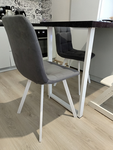 Стул на металлокаркасе Чилли черный / зеленый фото покупателя 90