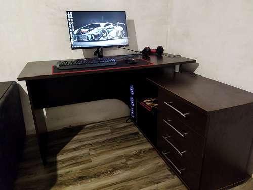 Компьютерный стол КСТ-109П правый дуб сонома / белый фото покупателя 67