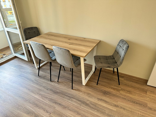 Стол Лота Лофт 120 32 мм бетон / черный матовый фото покупателя 364