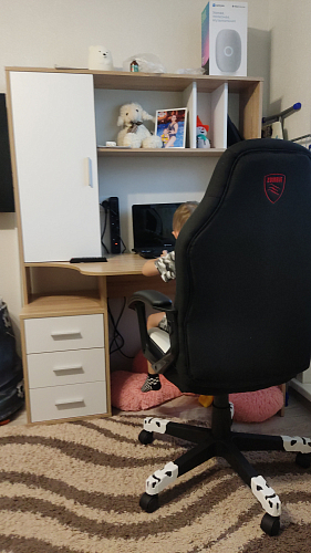 Стол компьютерный КСТ-16 бетон / белый фото покупателя 127