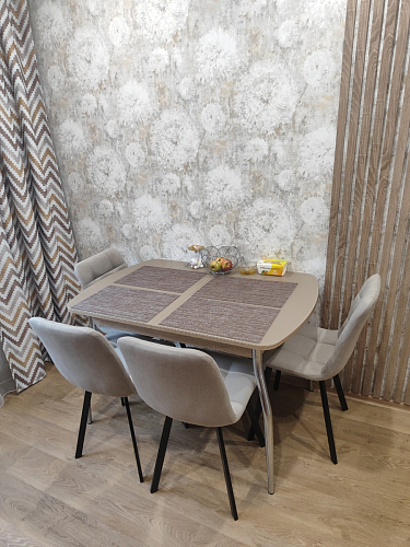 Стул на металлокаркасе Чилли К светло-серый велюр / черный каркас фото покупателя 557