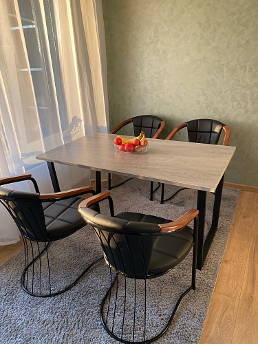 Стол раскладной Лота Лофт 120 25 мм юта / черный матовый фото покупателя 218