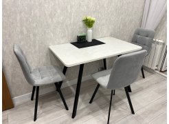 Стул на металлокаркасе Чилли светло-серый / черный фото покупателя 147