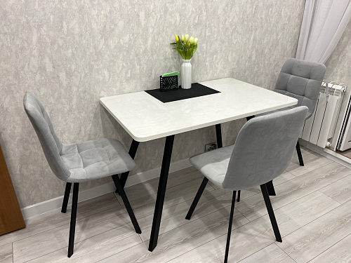 Стул на металлокаркасе Чилли К черный / зеленый фото покупателя 147