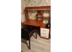 Компьютерный стол Мебелеф - 5 белый / белоснежный глянец левый фото покупателя 1