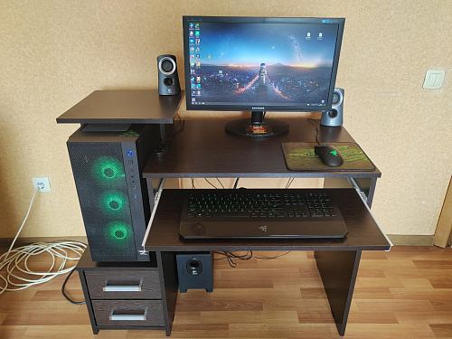 Компьютерный стол Джаз-24 левый венге фото покупателя 36