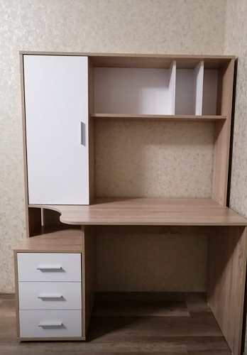 Стол компьютерный КСТ-16 бетон / белый фото покупателя 35