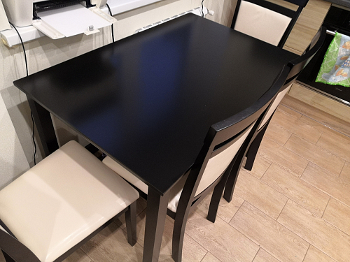 Обеденная группа Modis (стол и 4 стула) cappuccino / cream фото покупателя 2