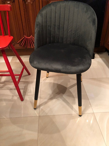 Стул на металлокаркасе Gabi 1 line light blue / black фото покупателя 50