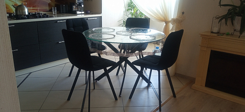 Комплект стульев Чилли 4 шт темно-серый / черный фото покупателя 335