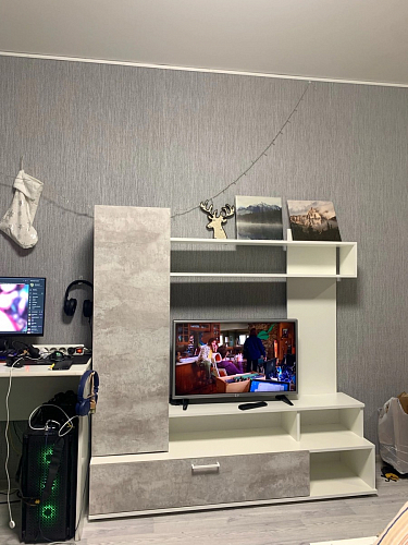 Готовая гостиная Jimenez дуб венге / белый глянец фото покупателя 74