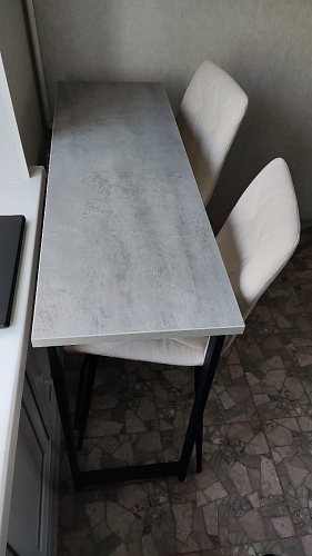 Барная стойка Дилан Лофт 120х40х98 дуб делано темный фото покупателя 116