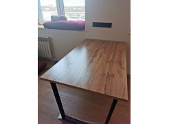 Деревянный стол Лота Лофт 120(160)х75 черный матовый / бетон светлый фото покупателя 938