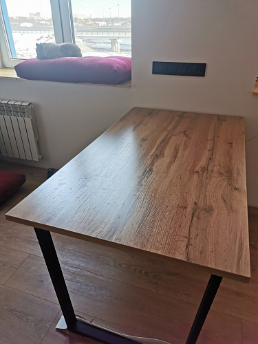 Стол раскладной Лота Лофт 120 25 мм юта / черный матовый фото покупателя 938