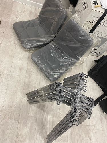 Стул на металлокаркасе Чилли синяя ткань / белый фото покупателя 1051