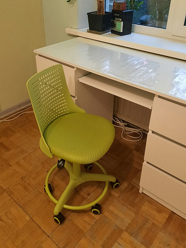 Компьютерное кресло Kiddy салатовое ткань (сетка) фото покупателя 33