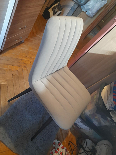 Стул на металлокаркасе Дани П бежевый / черный фото покупателя 2