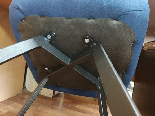 Стул на металлокаркасе Чилли К светло-серый велюр / черный каркас фото покупателя 738