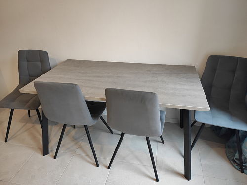 Стол Тринити Лофт 120 32 мм дуб галифакс табако / черный матовый фото покупателя 120